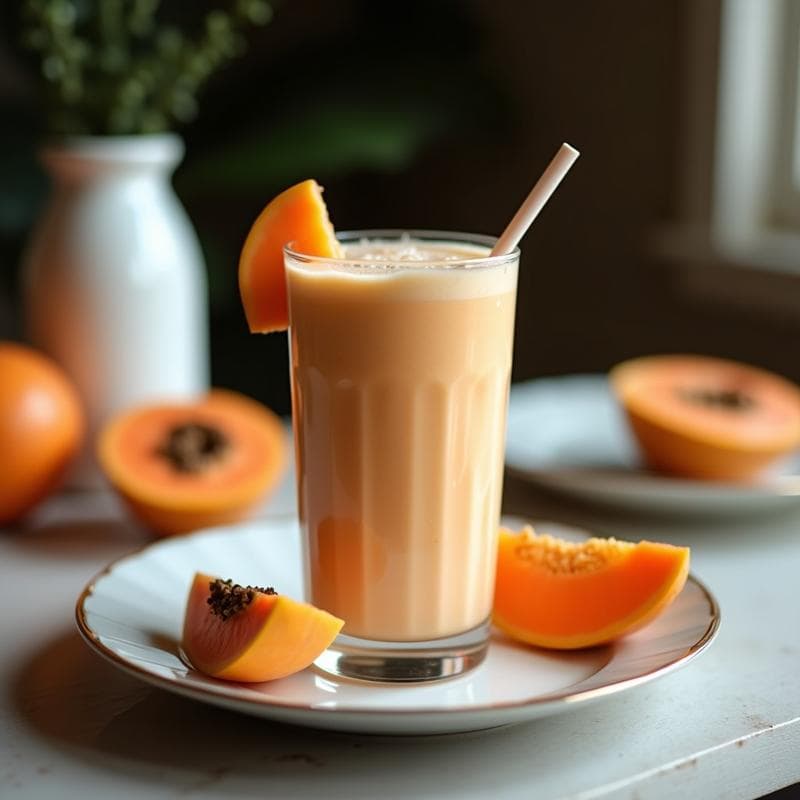 Batido de Papaya Fermentada y Kéfir de Coco: Bebida Probiótica y Detox en 5 Minutos