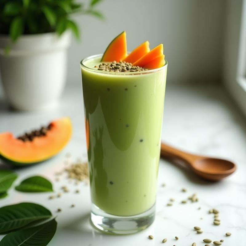 Batido de Papaya y Semillas de Moringa: Bebida Depurativa Rica en Nutrientes