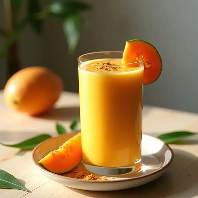 Batido de Papaya y Semillas de Cúrcuma: Bebida Antiinflamatoria Tropical Sin Lácteos