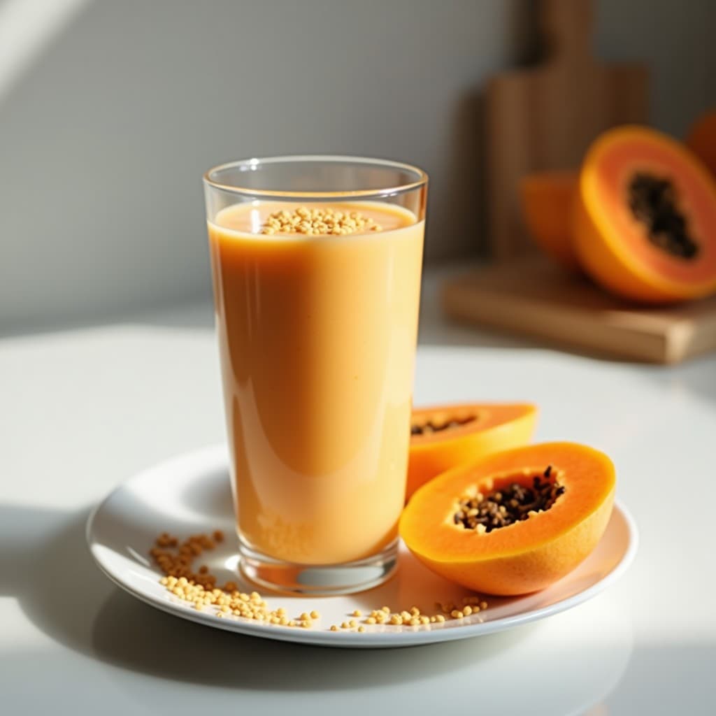 Batido de Papaya y Semillas de Lino: Bebida Digestiva y Rica en Fibra en 3 Minutos