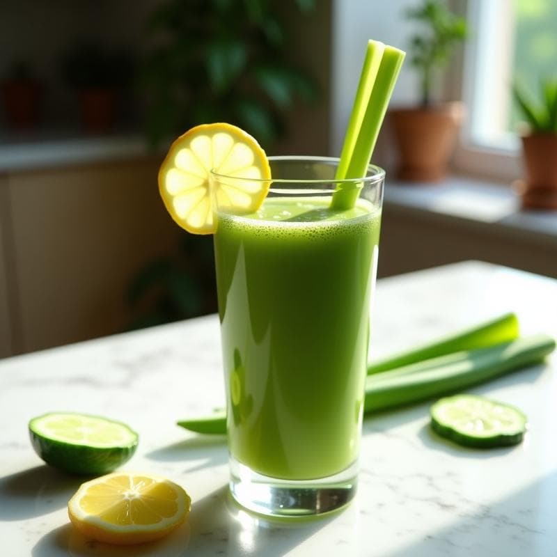 Batido de Pepino, Apio y Jengibre con Aloe Vera: Bebida Depurativa para el Colon en 5 Minutos