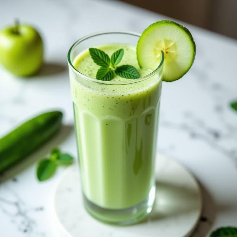 Batido de Pepino y Jengibre: Bebida depurativa para piel radiante en Thermomix
