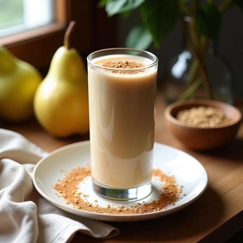 Batido de Pera y Canela con Semillas de Cáñamo: Bebida Saciante y Riquísima en 5 Minutos