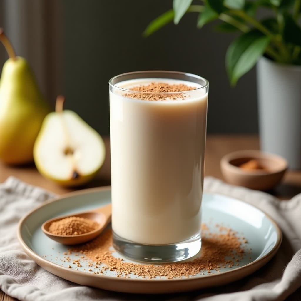 Batido de Pera y Canela con Proteína Vegetal: Bebida Keto para Post-Entreno