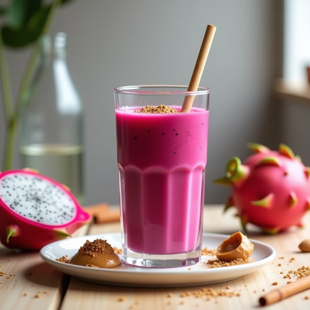 Batido de Pitahaya y Almond Butter con Semillas de Hemp: Bebida Desintoxicante Keto