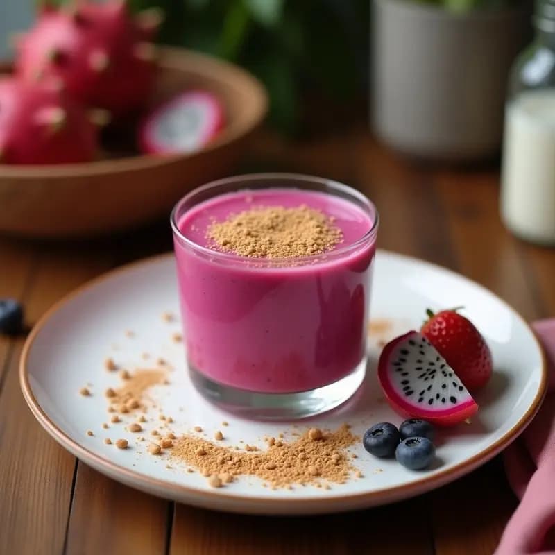 Batido de Pitahaya y Leche de Coco con Chía: Bebida Mexicana Sin Lácteos