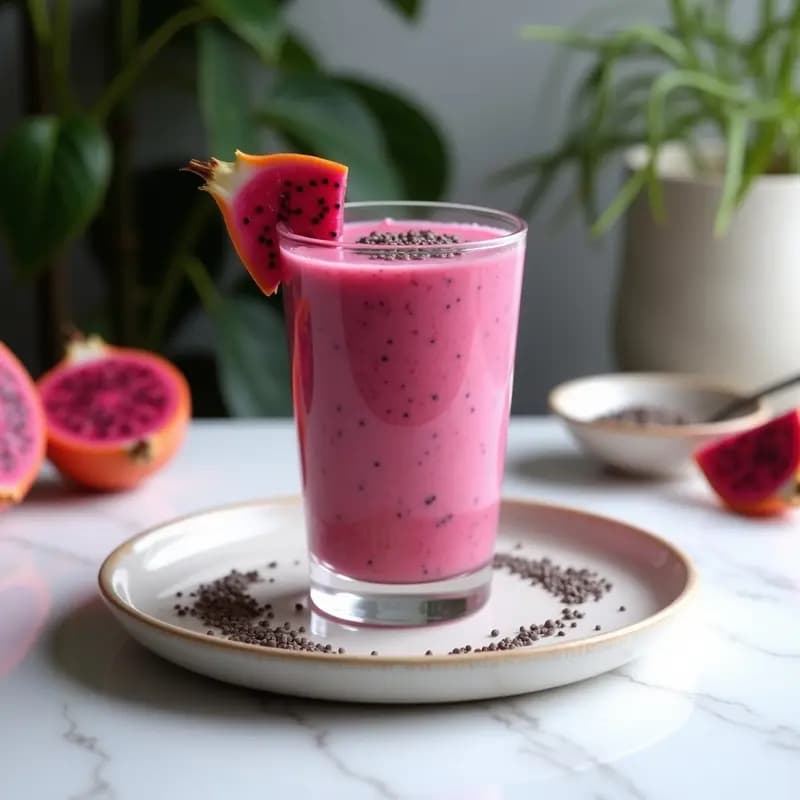 Batido de pitahaya roja y yogur de soja: Bebida colombiana antioxidante y saciante