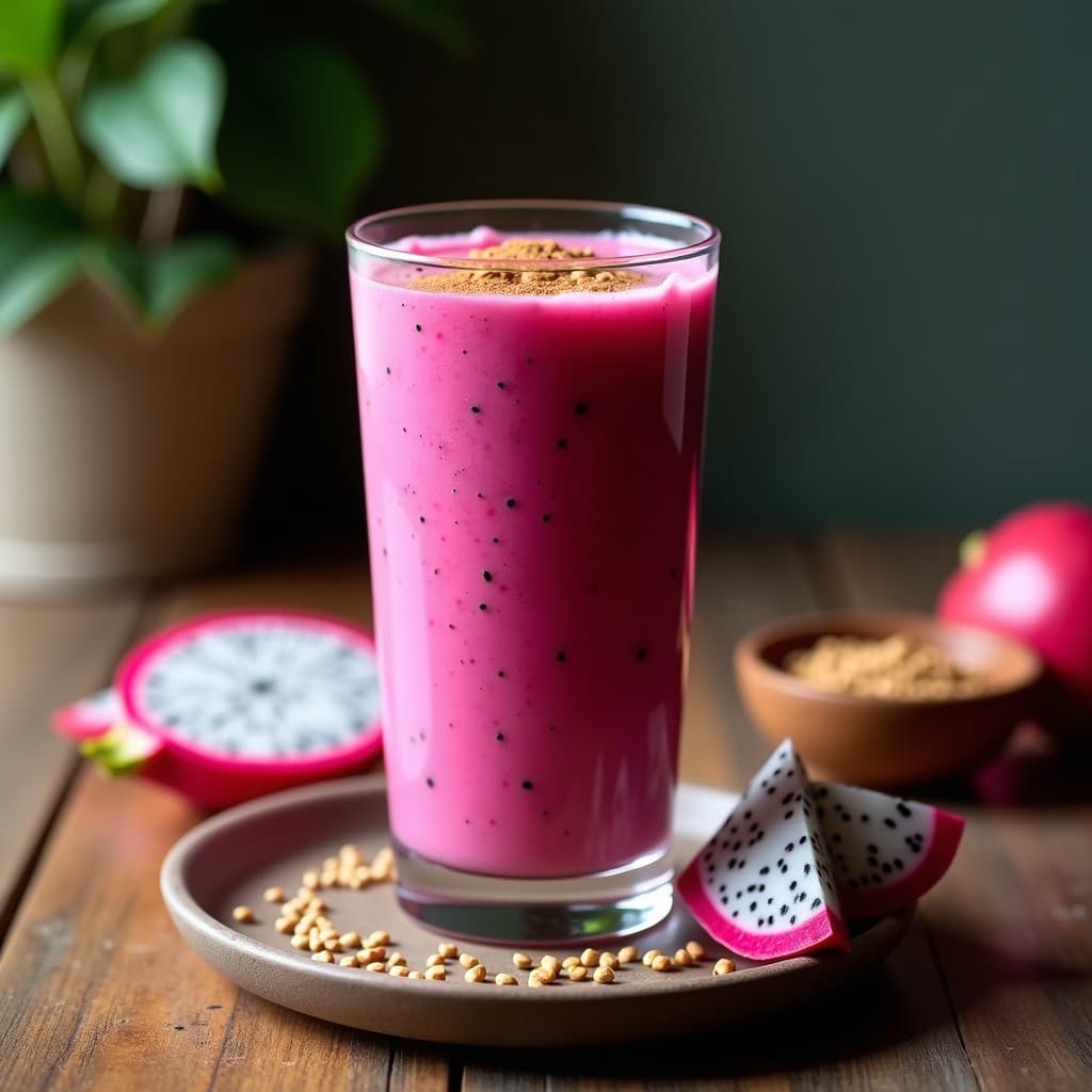 Batido de Pitahaya Rosa y Semillas de Sacha Inchi: Bebida Superfood Antiojana y Energética