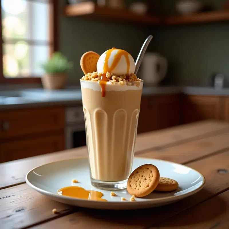Batido de Plátano y Cacahuete con Helado de Vainilla y Salsa de Caramelo: Receta Energética para Post-entreno