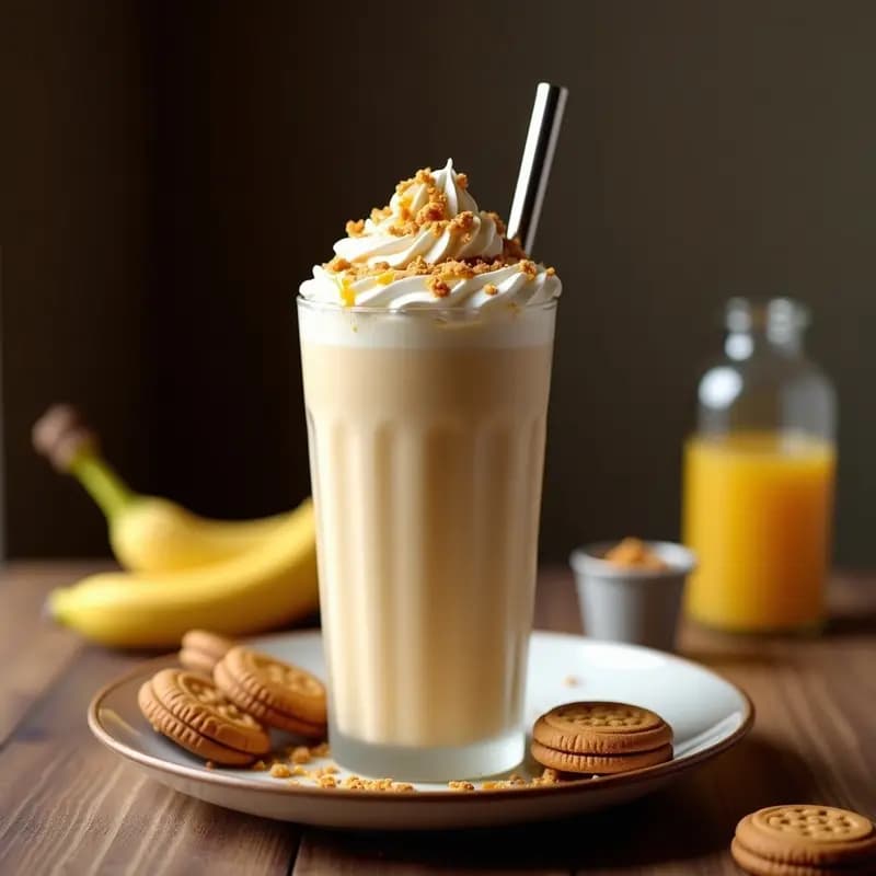 Batido de Plátano con Mantequilla de Cacahuete y Nata: Bebida Hipercalórica para Recuperar Energía