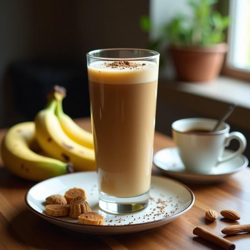 Batido Proteico de Café y almendra con Plátano: Bebida Keto Energética en 5 Minutos