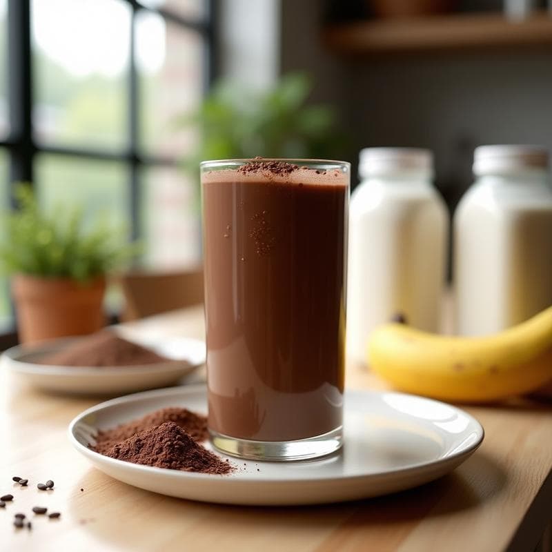 Batido de Proteína de Vaina de Guisante y Cacao: Bebida Vegana Post-Entreno Sin Lactosa