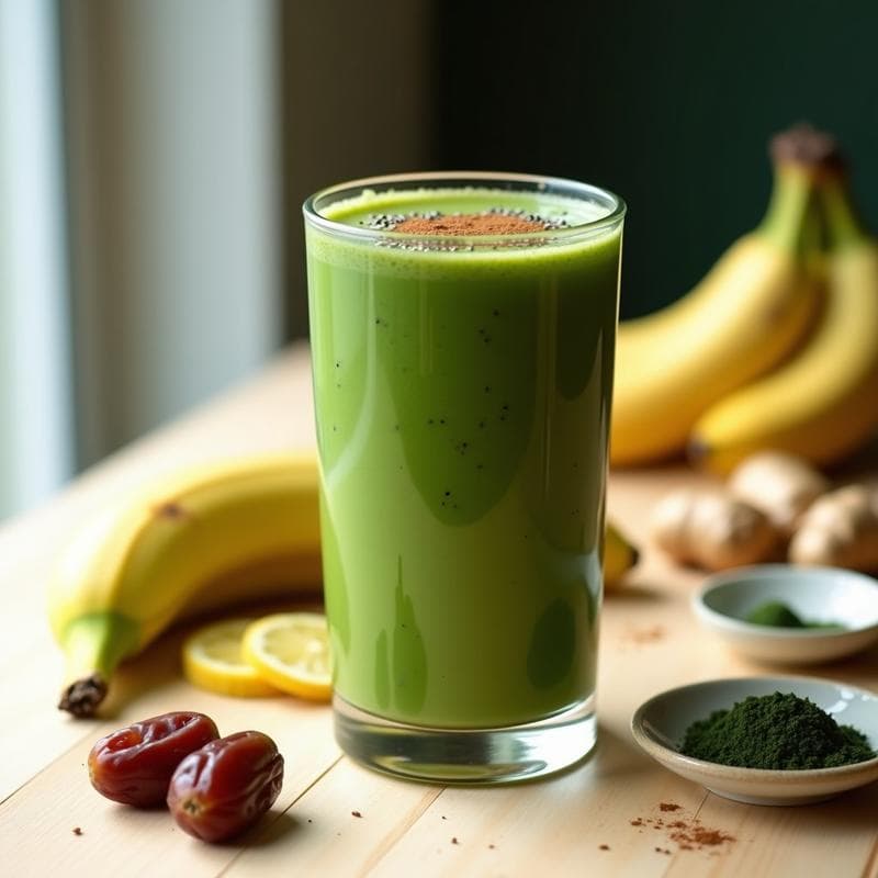 Batido de Proteína de Guisante y Espirulina: Smoothie Vegano Alta en Hierro y Energía
