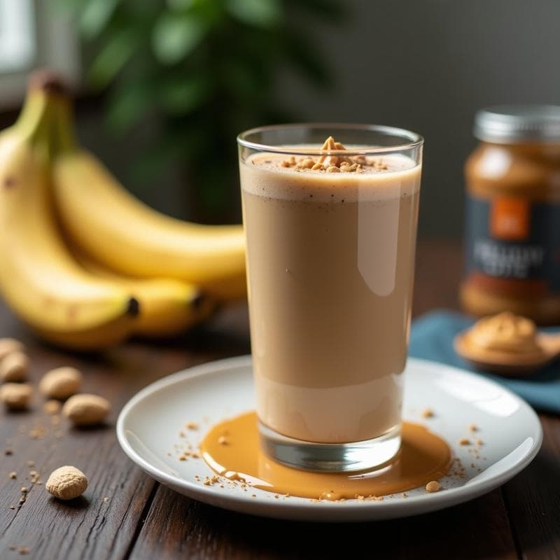 Batido de Proteína con Plátano y Mantequilla de Cacahuete: Bebida Post-Entrenamiento Keto