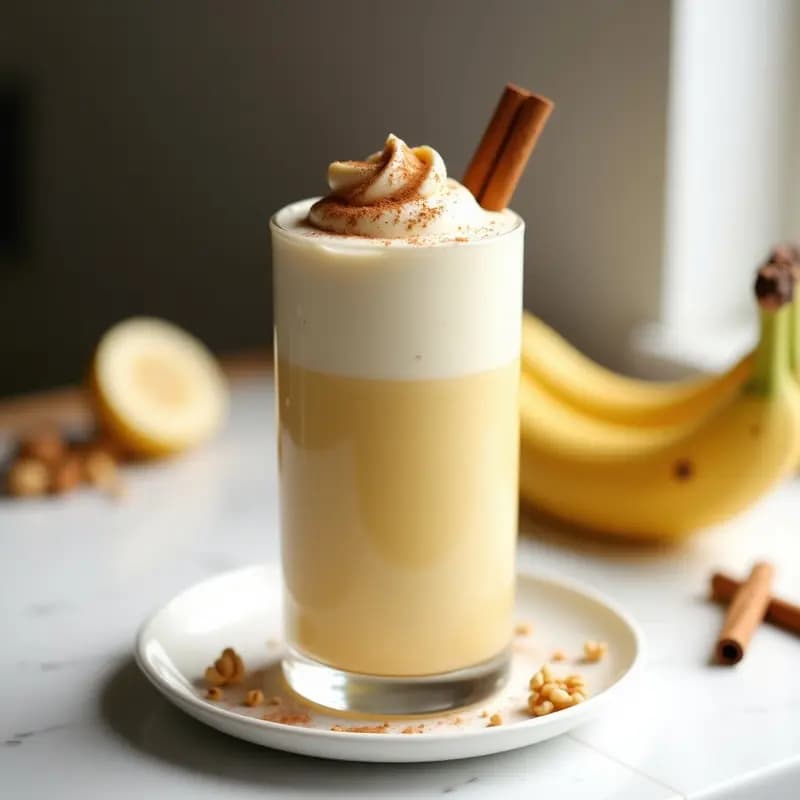 Batido de Proteína de Vainilla con Helado de Plátano y Canela: Postre Fitness
