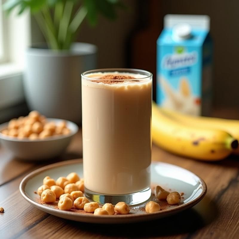 Batido de proteínas de Cacán y Leche de Almendras: Bebida alta en proteínas post-entreno