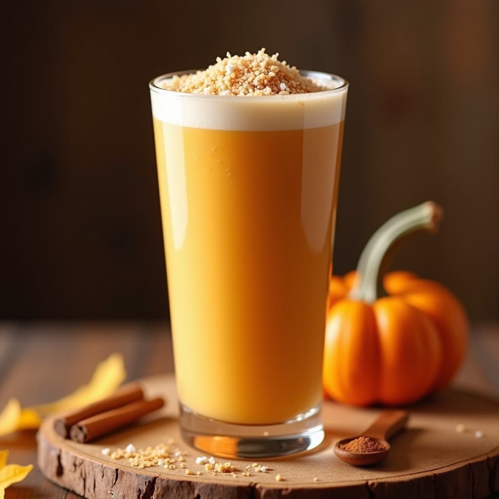 Batido de Especias de Pumpkin Spice con Proteína Vegana: Bebida Americana Keto para Otoño