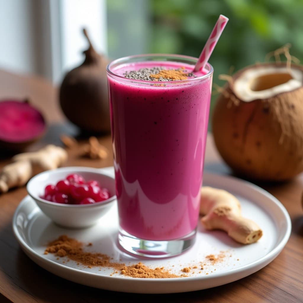 Batido de Remolacha, Acerola y Jengibre: Bebida Detox Brazilera para el Sistema Inmunológico