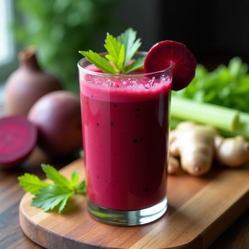 Batido de Remolacha, Apio y Jengibre: Bebida Detox Vegana para Depurar el Hígado