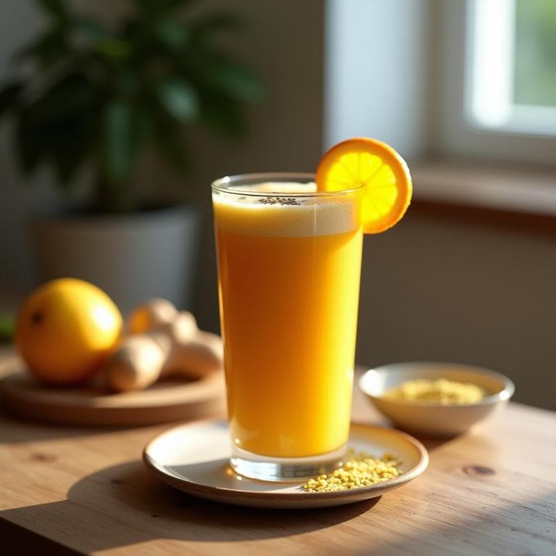 Batido de Remolacha Dorada y Jengibre con Proteína de Guisante: Bebida Post-Entreno