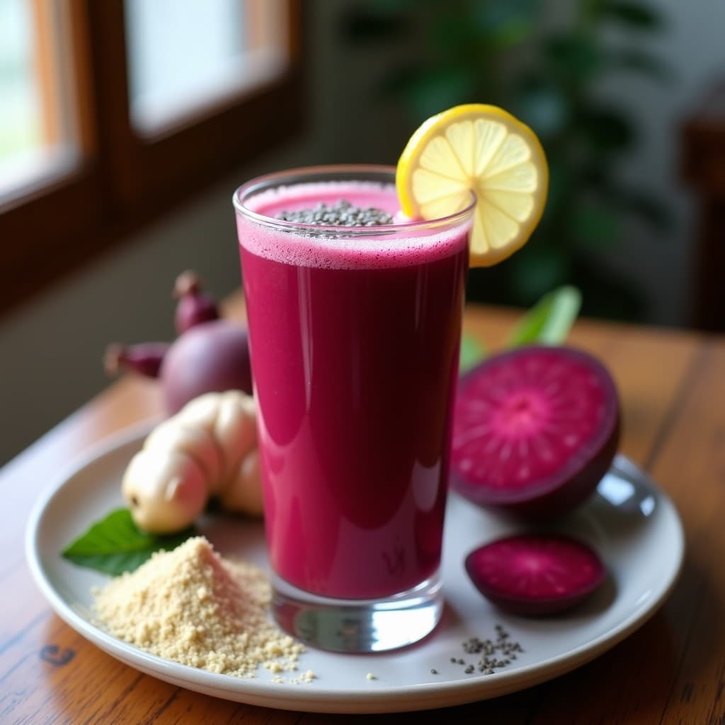 Batido de Remolacha, Jengibre y Protein Powder: Bebida Pre-Entreno Sin Lácteos