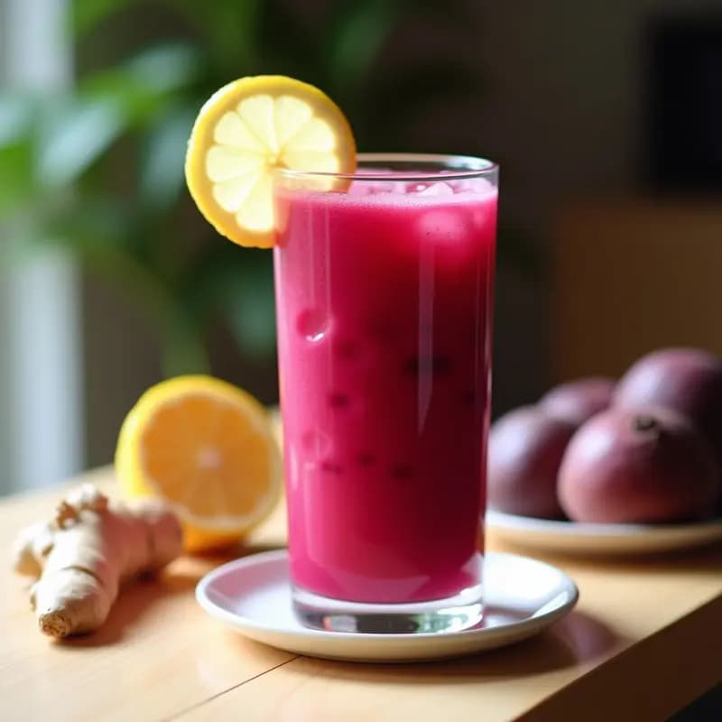 Batido de Remolacha, Kakadu y Jengibre: Bebida Australiana Antiinflamatoria para el Deporte