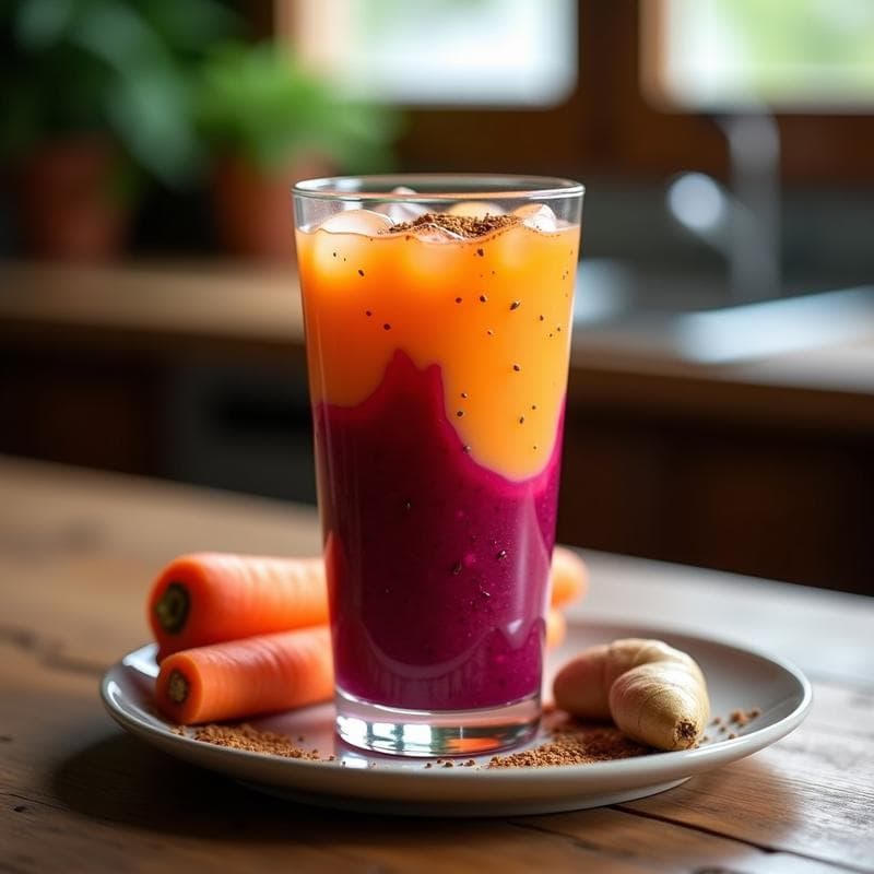 Batido de Remolacha, Zanahoria y Jengibre: Bebida Antiinflamatoria Keto con Toque Picante
