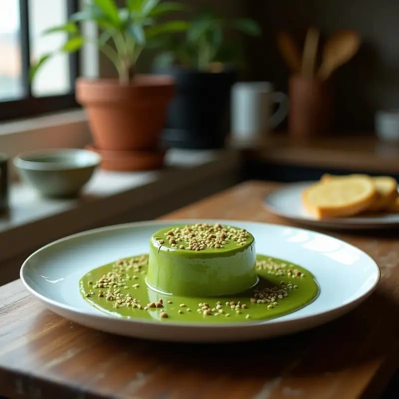Batido de Spirulina, Pera y Jengibre con Semillas de Chía: Bebida Verde Antiinflamatoria