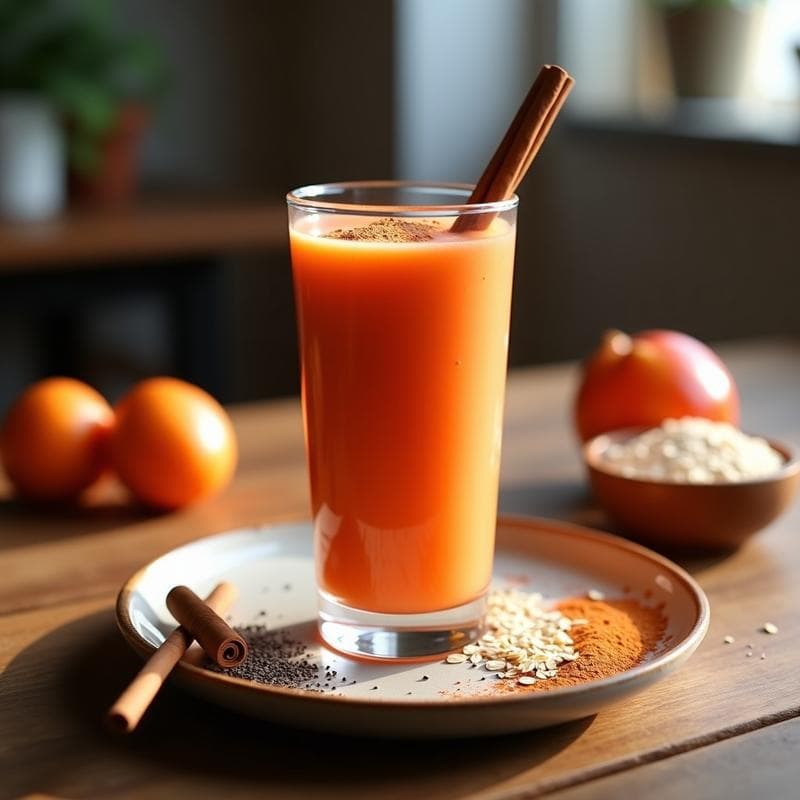 Batido de Tamarillo y Avena con Semillas de Chía: Desayuno Energético y Sin Lactosa