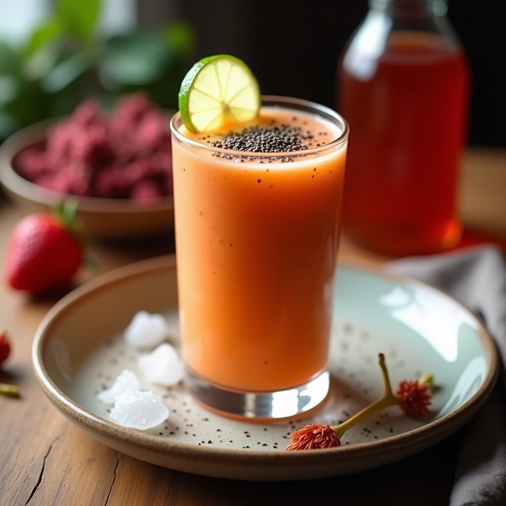 Batido de Tamarindo y Chía con Agua de Jamaica: Bebida Desintoxicante y Energética