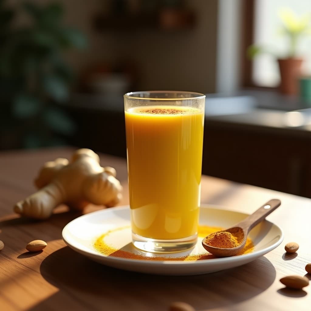 Batido de Turmeric Latte con Leche de Almendra y Jengibre: Bebida Antiinflamatoria en 5 Minutos