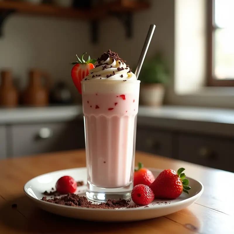 Batido de Vainilla, Fresas, Galletas y Nata Montada: El Shake que Todos Piden