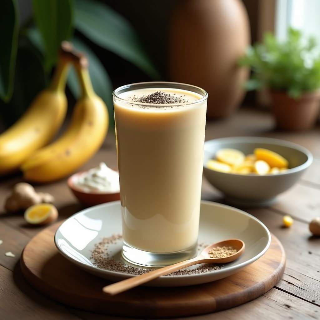 Batido de Yogur Griego y Polvo de Baobab: Bebida Africana Alta en Probióticos y Vitamina C