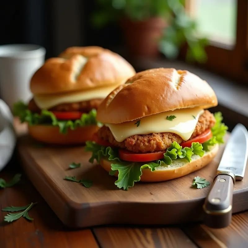 Bauru Brasileño de Pan Francés con Milánesa y Queso: Sándwich Callejero Gourmet