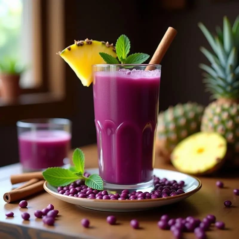 Beba de Maíz Morado con Piña y Canela: Bebida Peruana Antioxidante y Sin Azúcar
