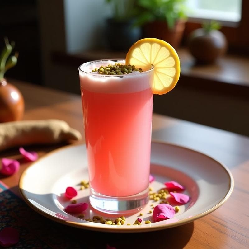 Bebida de Acerola y Ginseng con Agua de Rosa: Batido Energizante Iraní