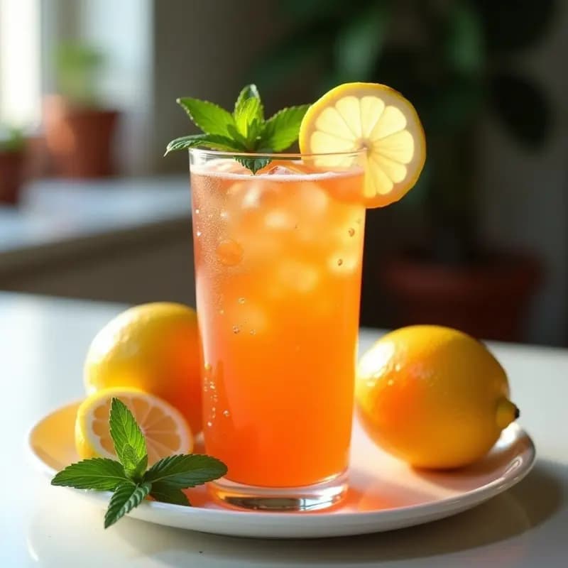 Bebida de Acerola y Jengibre con Burbujas de Limón: Tónico brasilero Antiinflamatorio y Refrescante