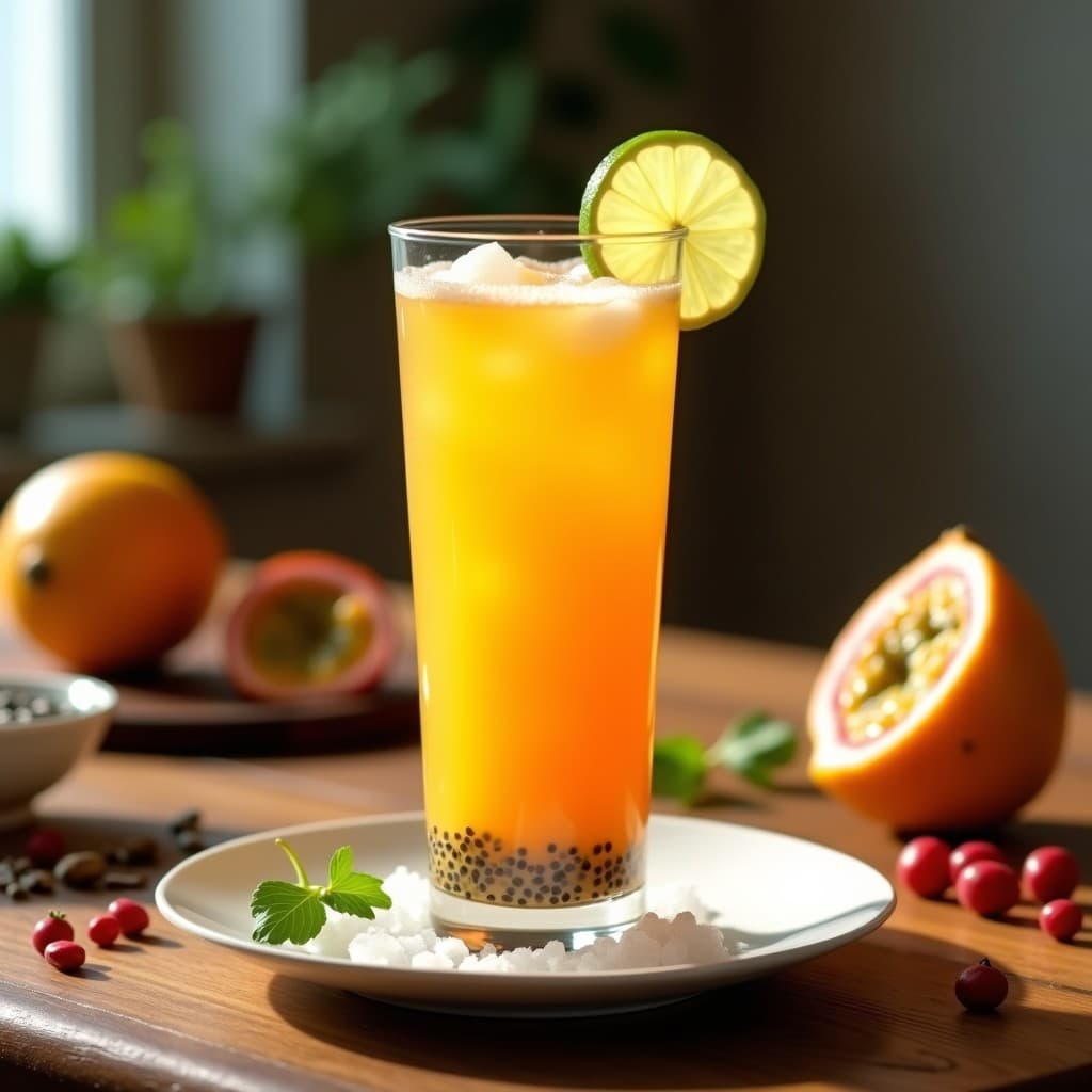 Bebida de Acerola y Maracuyá con Semillas de Chía: Zumo Brasilero Alto en Vitamina C
