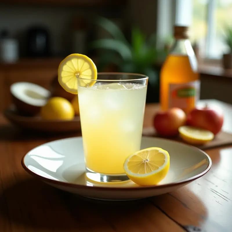Bebida de Agua de Coco y Limón con Vinagre de Manzana: Tónico Ayurvédico para la Digestión