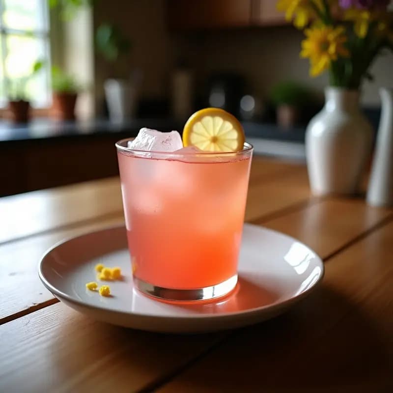 Bebida de Agua de Rosa y Limón con Hielo de Pétalos: Infusión Persa Elegante y Relajante