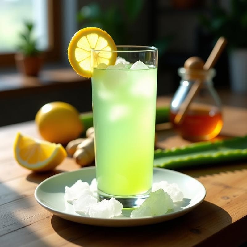 Bebida de Aloe Vera y Jengibre: Detox con Limón y Miel en 5 Minutos