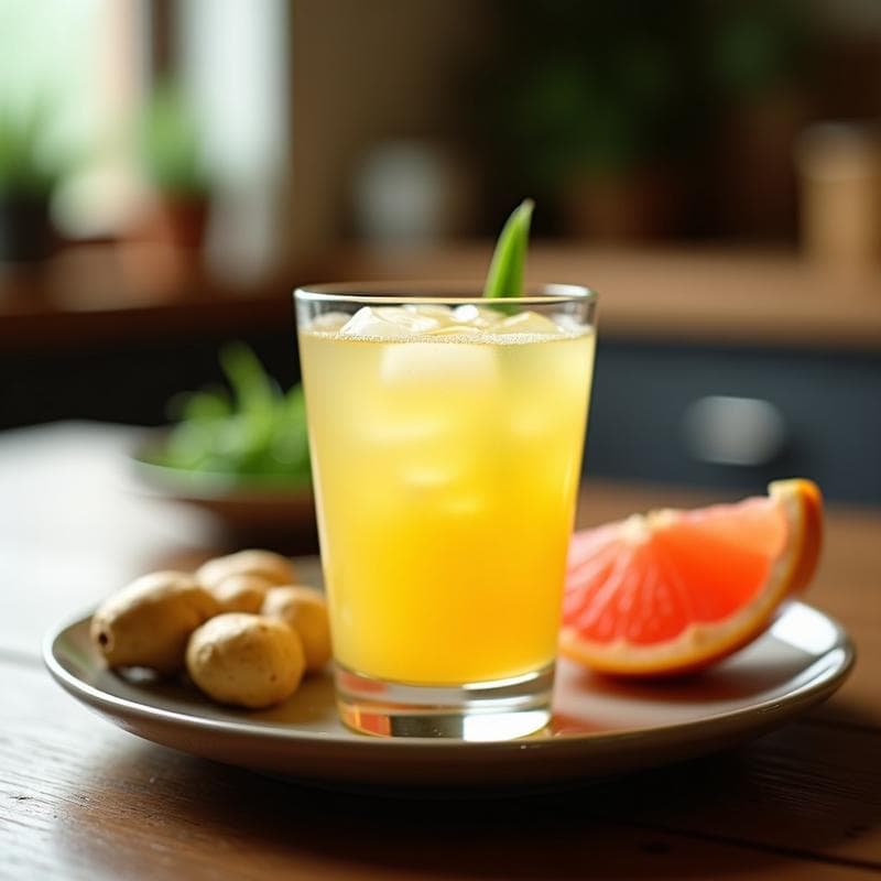 Bebida de Aloe Vera y Pomelo con Jengibre: Shot Depurativo en 5 Minutos