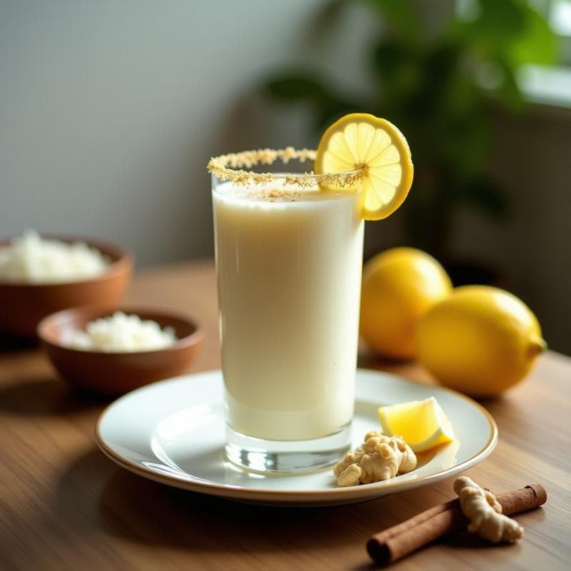 Bebida de Arroz Fermentado con Jengibre y Limón: Horchata Probiótica en 12 Horas