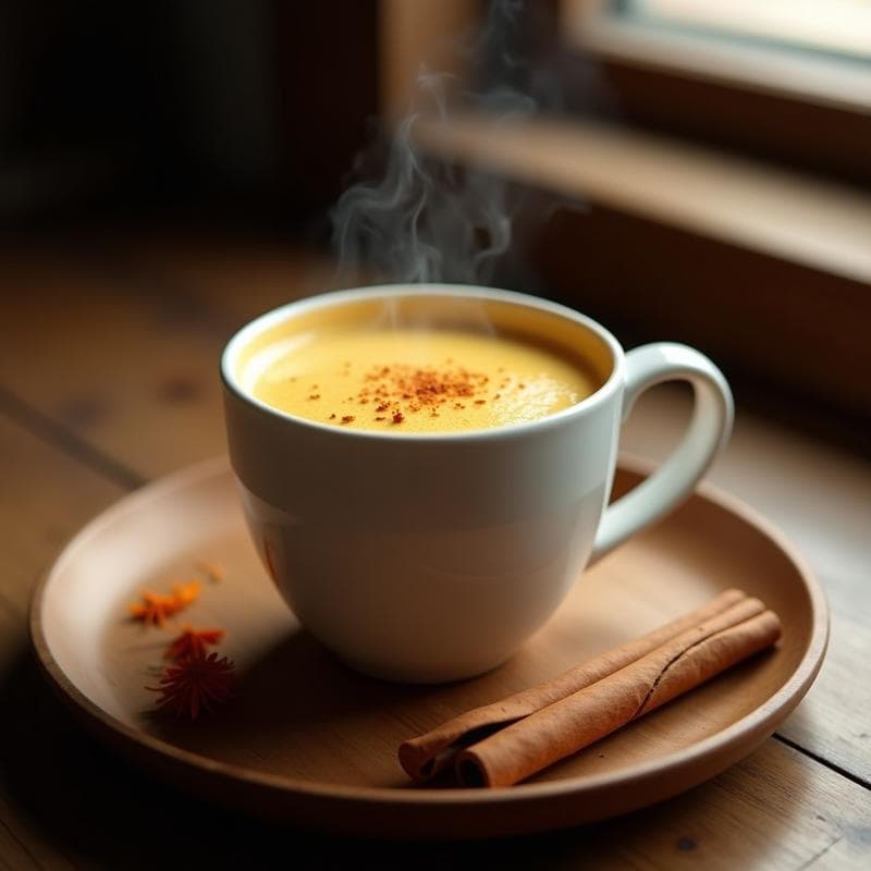 Bebida de Avena y Azafrán con Canela: Leche Dorada Vegana para Dormir en 5 Minutos