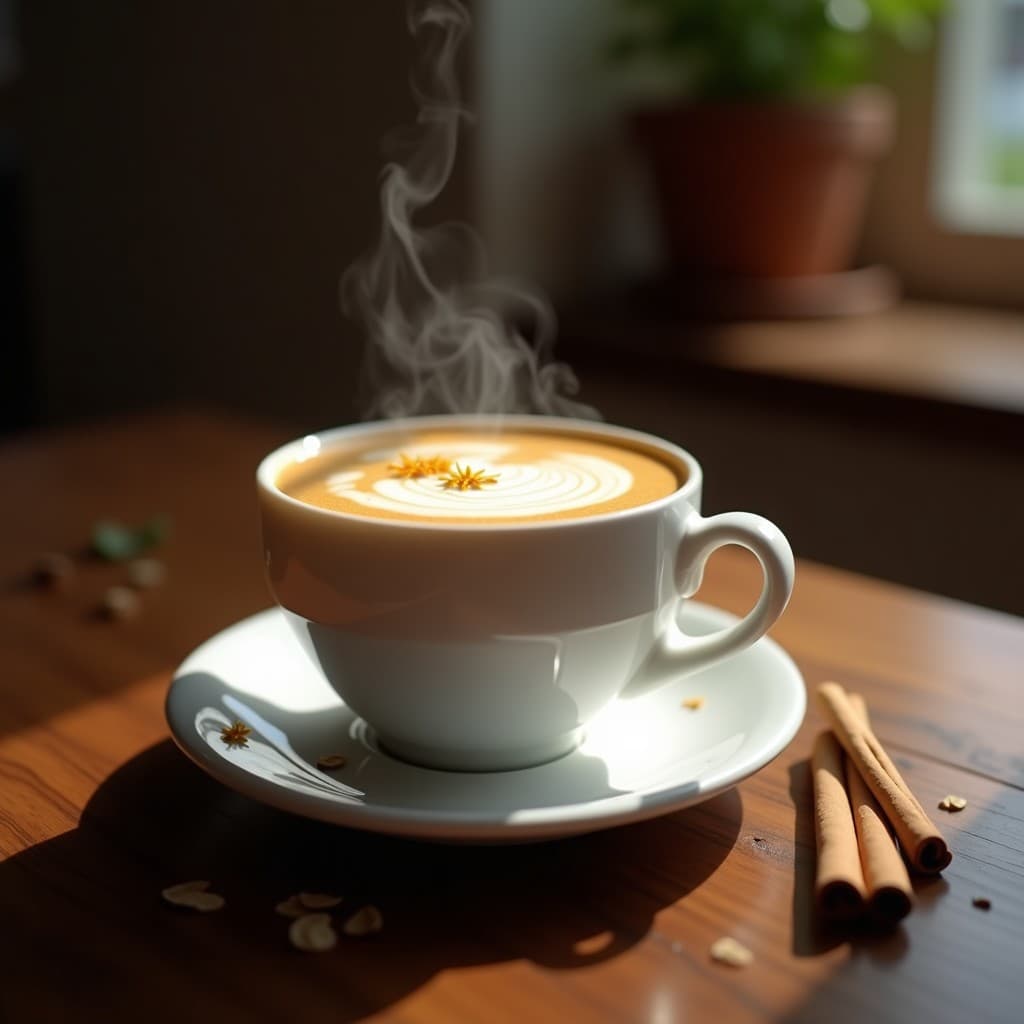 Bebida de Avena y Azafrán con Canela: Latte Iraní Caliente Sin Cafeína para Dormir Mejor