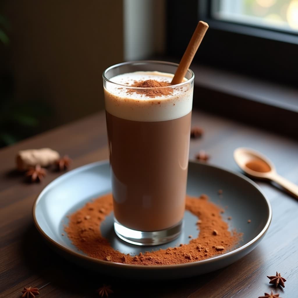Bebida de Avena y Cacao Crudo con Especias Andinas: Licuado Energético Vegano para el Gimnasio