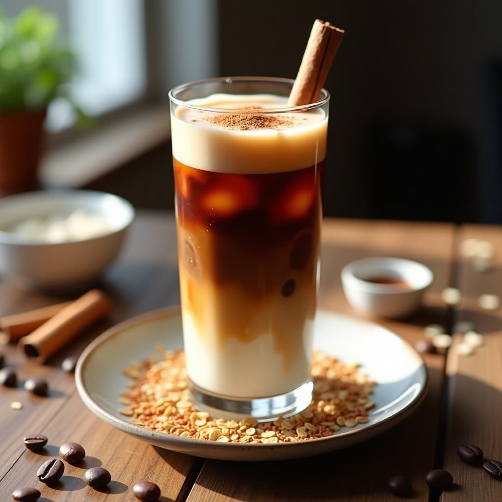 Bebida de Avena y Canela con Café Frío: Receta Energizante Sin Lactosa para el intimio
