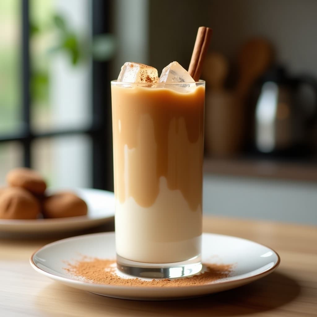 Bebida de Avena y Canela con Café Frío y Hielo de Vainilla: Refresco Colombiano Energético