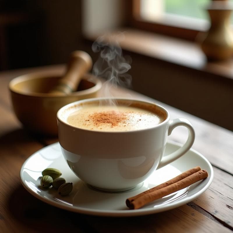 Bebida de Avena y Canela con Infusión de Cardamomo: Latte Vegano Caliente en 5 Minutos