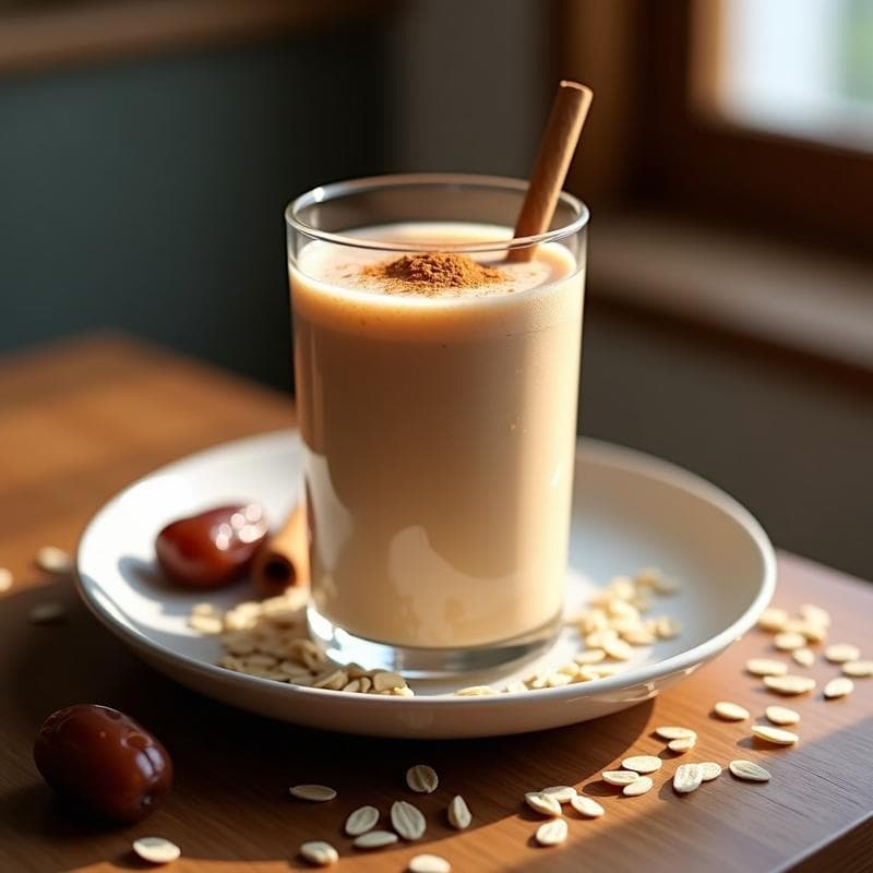 Bebida de Avena con Canela y Dátiles: Licuado Energético Sin Azúcar Añadido